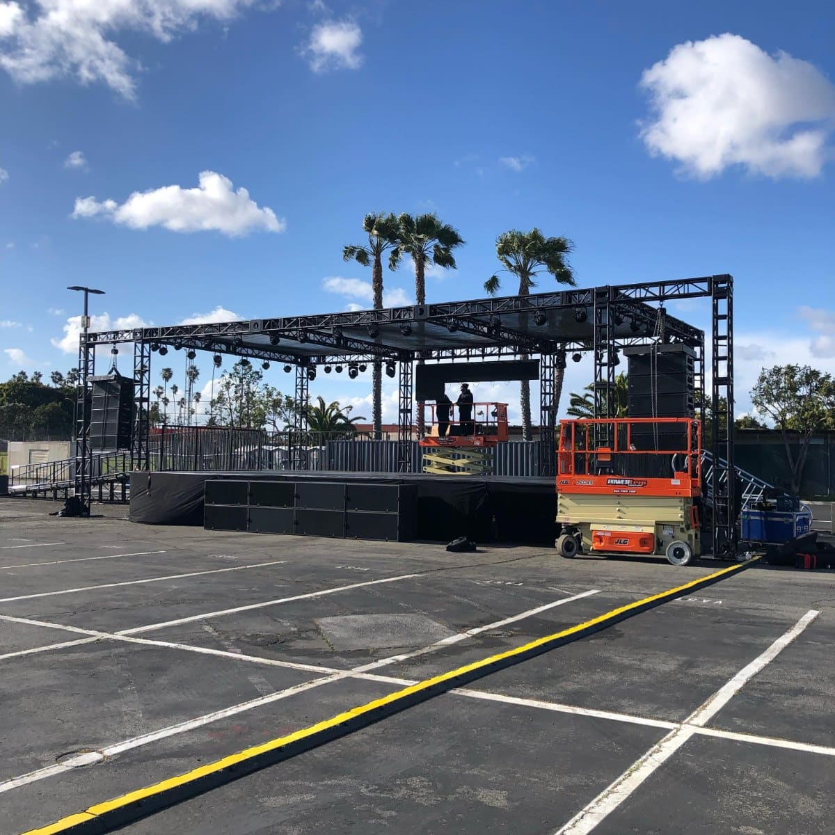 Outdoor stage build