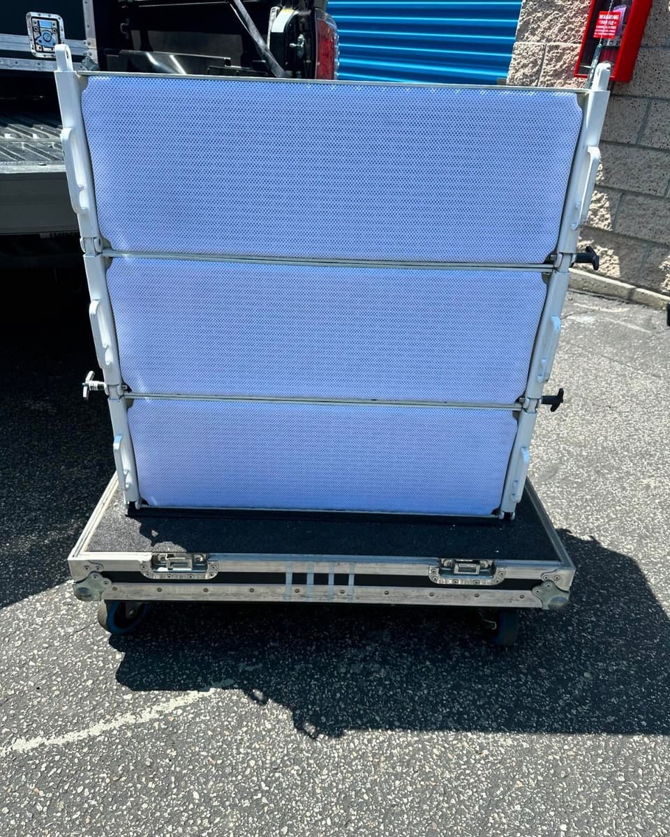 White L-Acoustics, for a stage that has to look clean