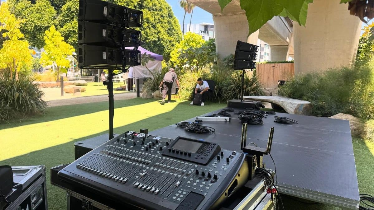 Outdoor stage — sound and staging