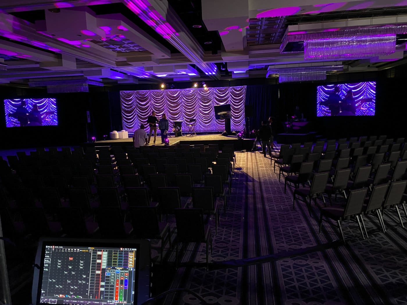Conference — room set for a general session, October 2022
