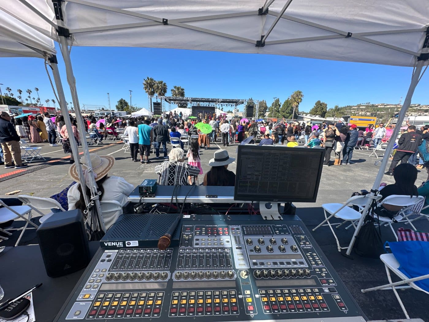 Outdoor festival — stage and PA, April 2023